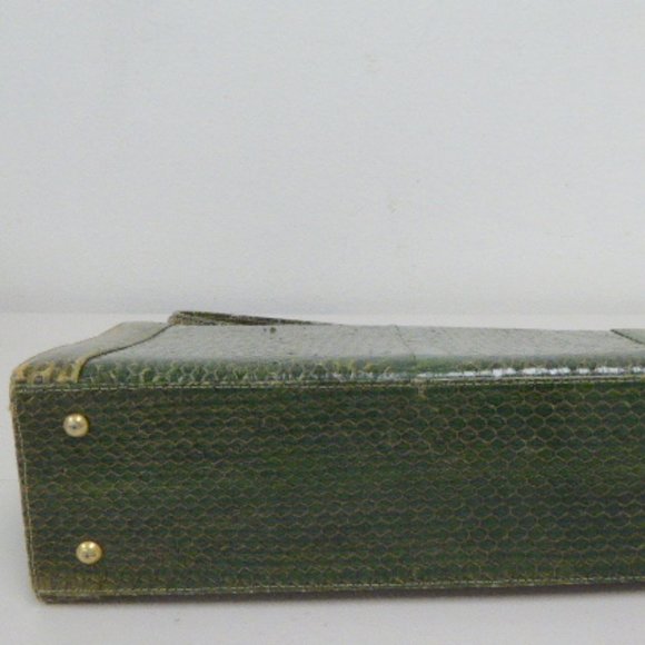 VINTAGE GREEN SNAKESKIN frame HANDBAG PURSE - Picture 3 of 10